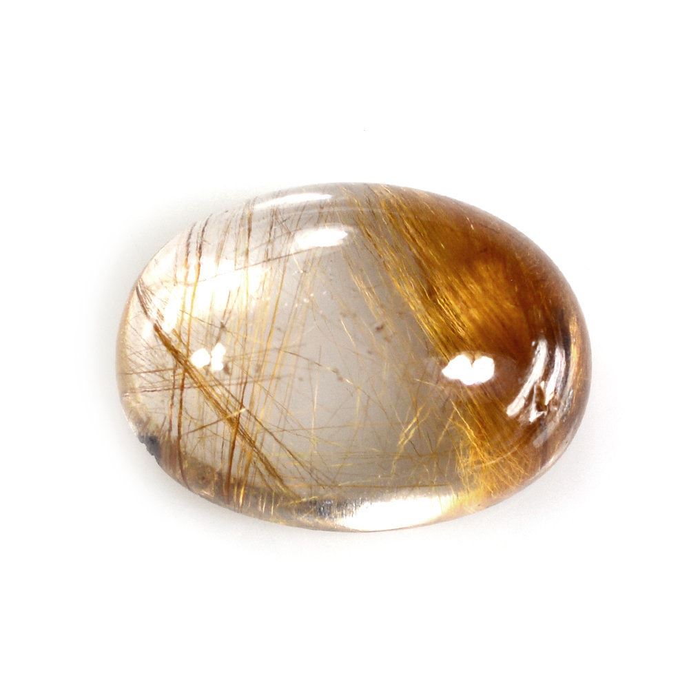 RED RUTILE QUARTZ OVAL CAB 18X13MM 13.70 Cts.