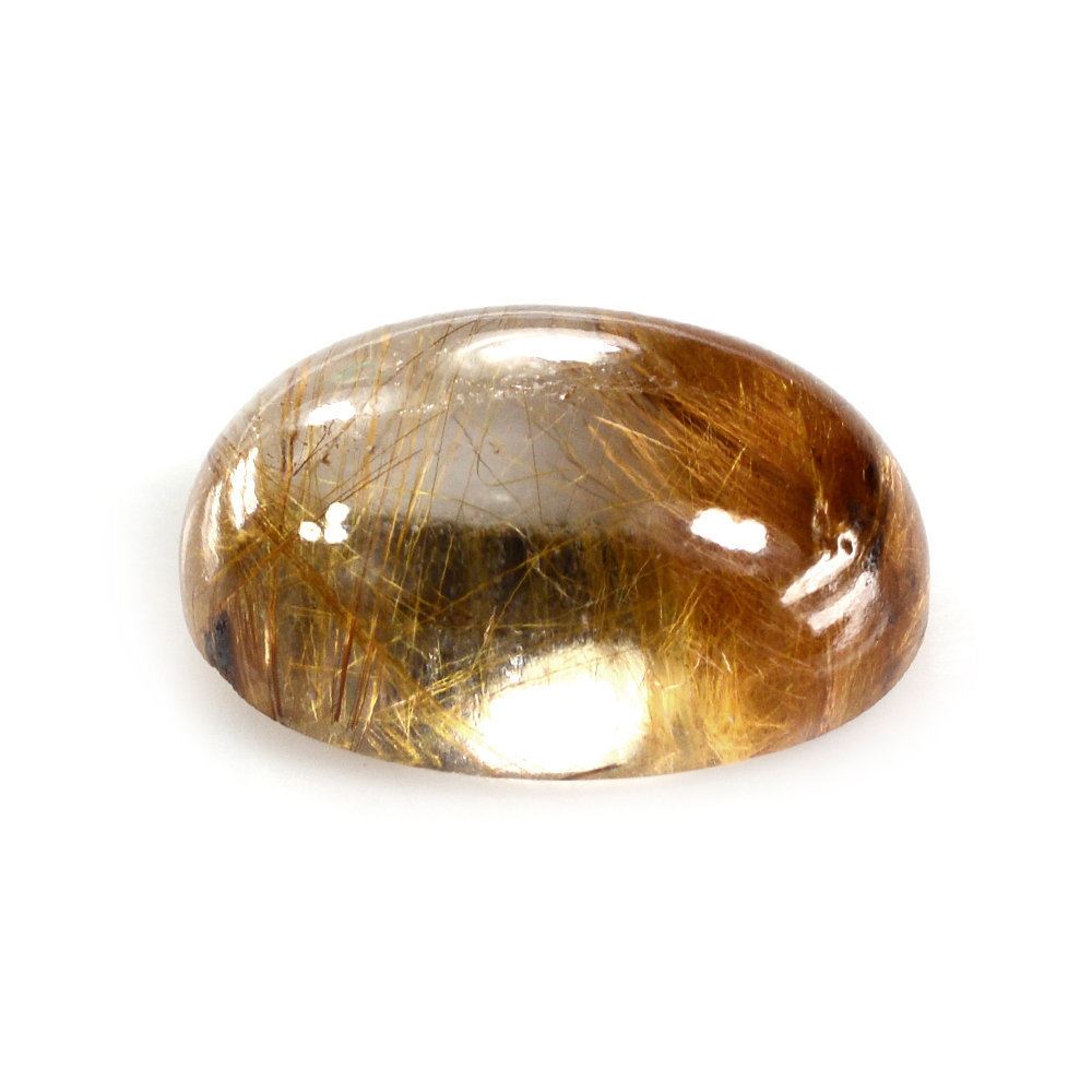 RED RUTILE QUARTZ OVAL CAB 18X13MM 13.70 Cts.