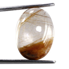 RED RUTILE QUARTZ OVAL CAB 18X13MM 13.70 Cts.