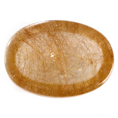 RED RUTILE QUARTZ OVAL CAB 18X13MM 13.20 Cts.