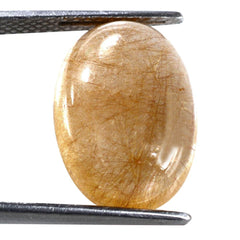 RED RUTILE QUARTZ OVAL CAB 18X13MM 13.20 Cts.