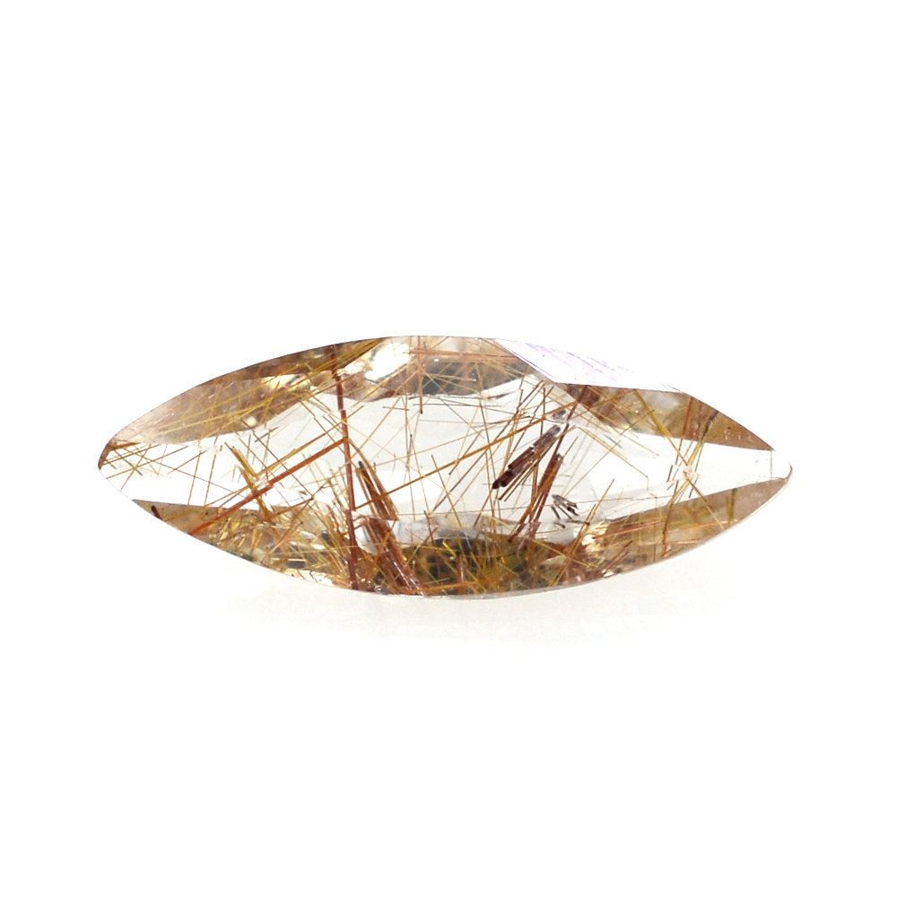 RED RUTILE QUARTZ CUT MARQUISE 8X3MM 0.28 Cts.