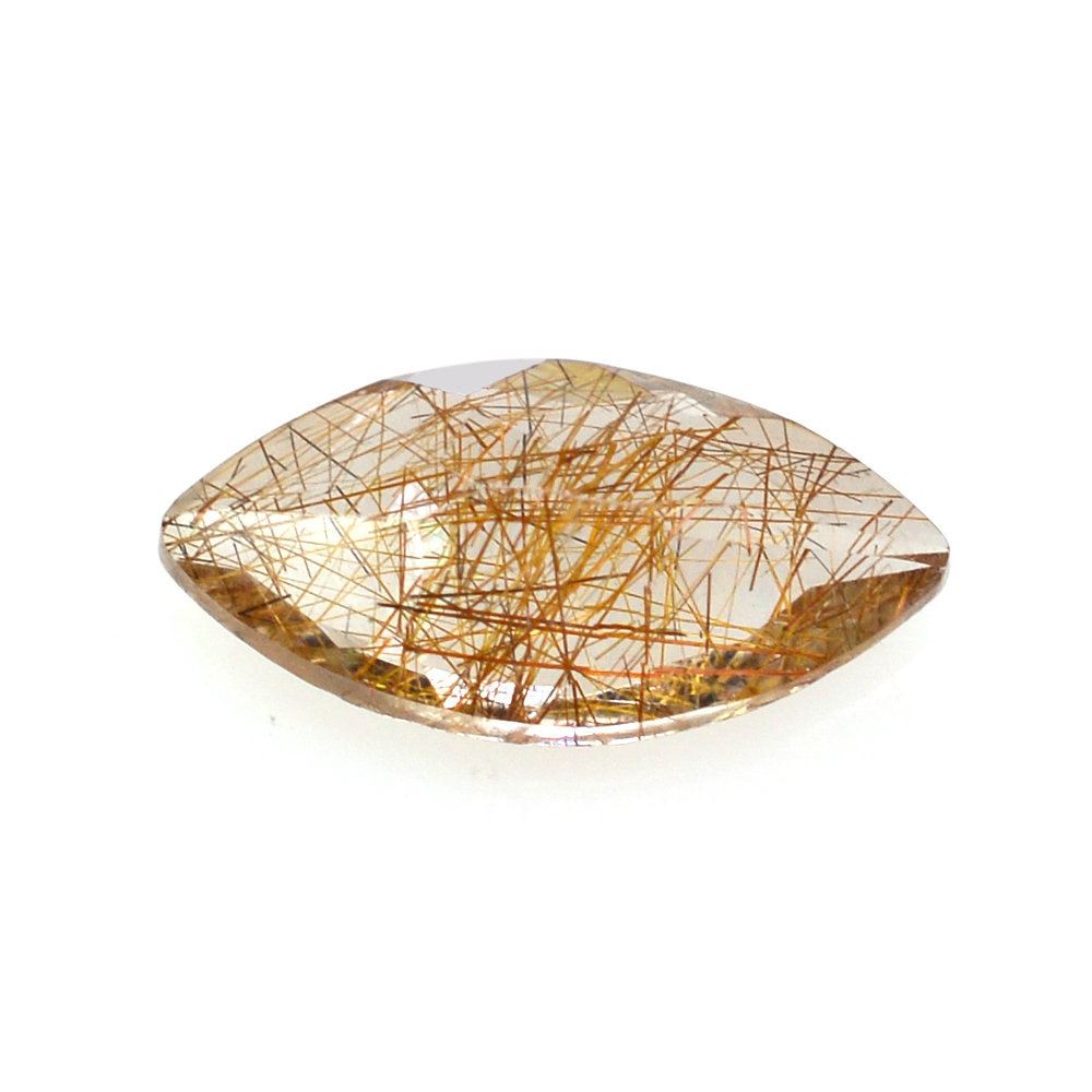 RED RUTILE QUARTZ CUT MARQUISE 8X4MM 0.45 Cts.