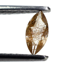 RED RUTILE QUARTZ CUT MARQUISE 8X4MM 0.45 Cts.