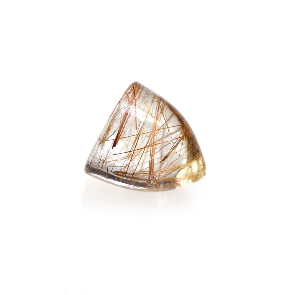 RED RUTILE QUARTZ BULLET CAB 4MM 0.45 Cts.