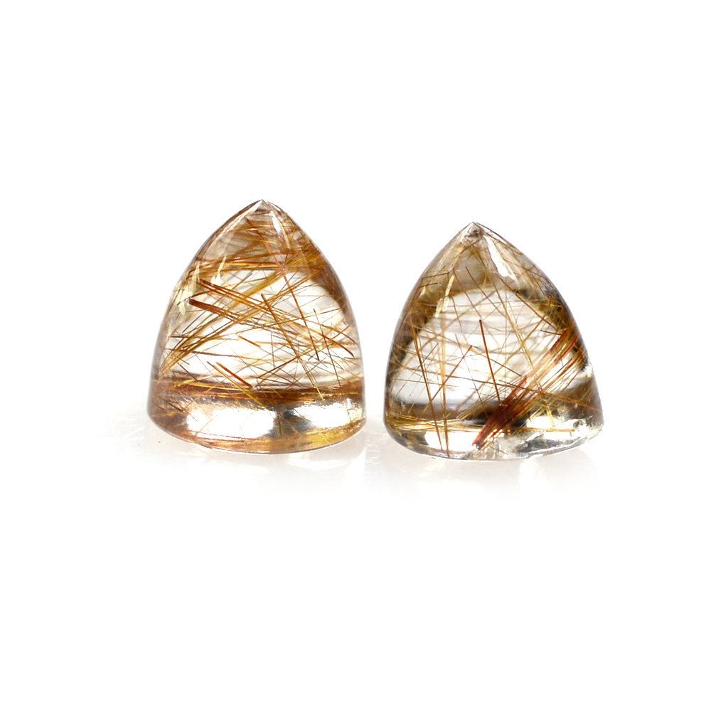 RED RUTILE QUARTZ BULLET CAB 4MM 0.45 Cts.