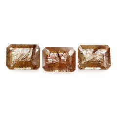 RED RUTILE QUARTZ CUT OCTAGON 8X6MM 1.38 Cts.