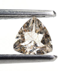 RED RUTILE QUARTZ CUT TRILLION CAB 5MM 0.69 Cts.