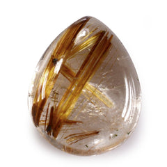 RED RUTILE QUARTZ PEAR CAB 15X12MM 8.40 Cts.