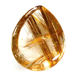 RED RUTILE QUARTZ PEAR CAB 15X12MM 8.40 Cts.