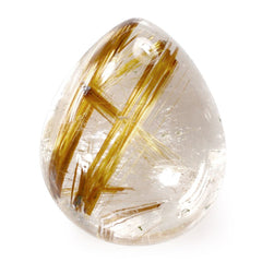 RED RUTILE QUARTZ PEAR CAB 15X12MM 8.40 Cts.