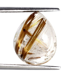 RED RUTILE QUARTZ PEAR CAB 15X12MM 8.40 Cts.
