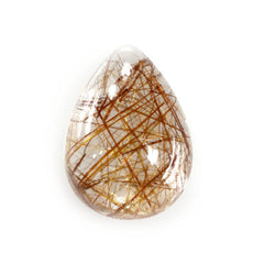 RED RUTILE QUARTZ PEAR CAB 7X5MM 0.80 Cts.
