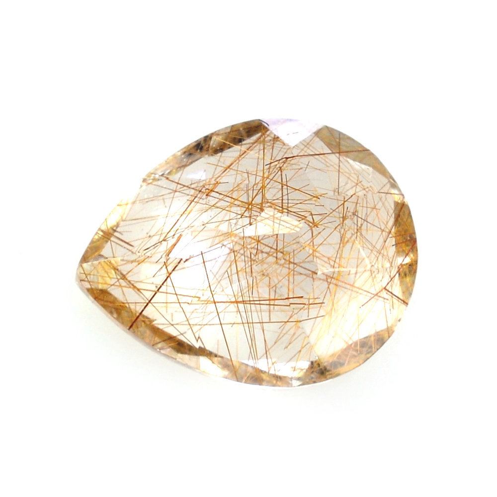 RED RUTILE QUARTZ CUT PEAR 10X8MM 2.30 Cts.