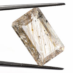 RED RUTILE QUARTZ CUT OCTAGON 23X14MM 20.95 Cts.