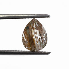 RED RUTILE QUARTZ CUT PEAR 9X7MM 1.80 Cts.