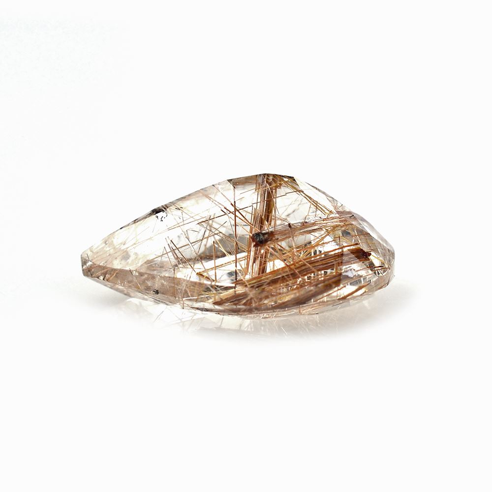 RED RUTILE QUARTZ CUT PEAR 14X9MM 4.00 Cts.