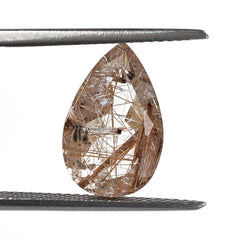 RED RUTILE QUARTZ CUT PEAR 14X9MM 4.00 Cts.