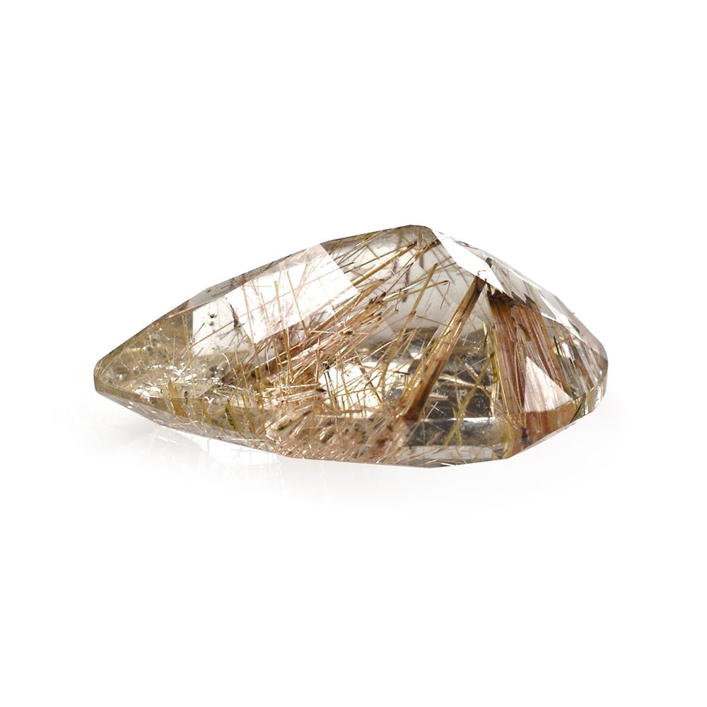 RED RUTILE QUARTZ CUT PEAR 14X9MM 4.65 Cts.