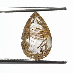 RED RUTILE QUARTZ CUT PEAR 14X9MM 4.65 Cts.