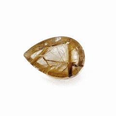 RED RUTILE QUARTZ PEAR CAB 13X9MM 6.09 Cts.