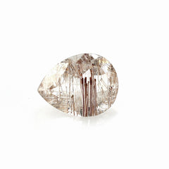 RED RUTILE QUARTZ CUT PEAR 9X7MM 1.48 Cts.