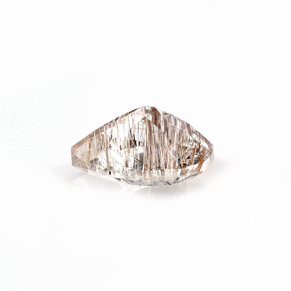 RED RUTILE QUARTZ CUT PEAR 9X7MM 1.48 Cts.