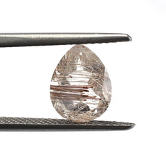 RED RUTILE QUARTZ CUT PEAR 9X7MM 1.48 Cts.