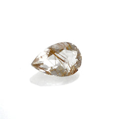 RED RUTILE QUARTZ CUT PEAR 6X4MM 0.50 Cts.
