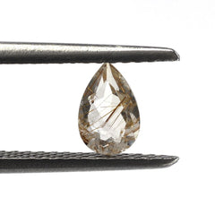 RED RUTILE QUARTZ CUT PEAR 6X4MM 0.50 Cts.