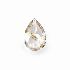 RED RUTILE QUARTZ CUT PEAR 6X4MM 0.50 Cts.