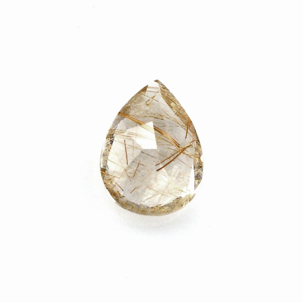RED RUTILE QUARTZ CUT PEAR 8X6MM 1.15 Cts.