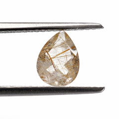 RED RUTILE QUARTZ CUT PEAR 8X6MM 1.15 Cts.