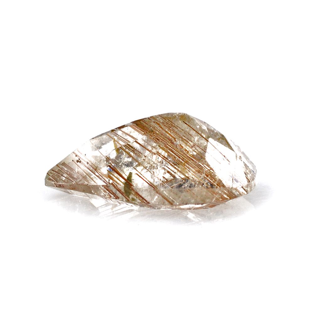 RED RUTILE QUARTZ CUT PEAR 14X9MM 4.10 Cts.