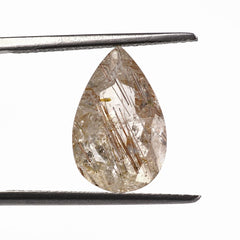 RED RUTILE QUARTZ CUT PEAR 14X9MM 4.10 Cts.