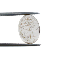 RED RUTILE QUARTZ OVAL CAB 14X10MM 5.65 Cts.