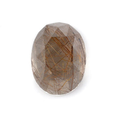 RED RUTILE QUARTZ HIGH DOME FANCY CUT OVAL WITH FLAT BOTTOM 16X12MM 13.23 Cts.