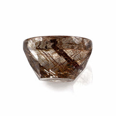 RED RUTILE QUARTZ HIGH DOME FANCY CUT OVAL WITH FLAT BOTTOM 16X12MM 13.23 Cts.