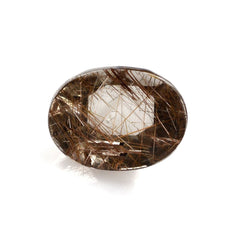 RED RUTILE QUARTZ HIGH DOME FANCY CUT OVAL WITH FLAT BOTTOM 16X12MM 13.23 Cts.