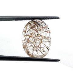 RED RUTILE QUARTZ OVAL CAB 16X12MM 8.93 Cts.