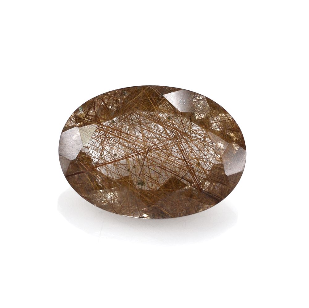 RED RUTILE QUARTZ CUT OVAL 14X10MM 5.20 Cts.