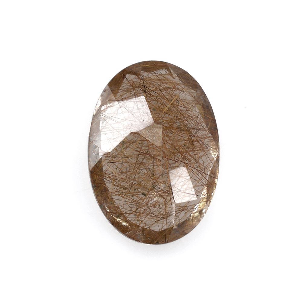 RED RUTILE QUARTZ CUT OVAL 14X10MM 5.20 Cts.