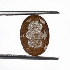 RED RUTILE QUARTZ CUT OVAL 14X10MM 5.20 Cts.