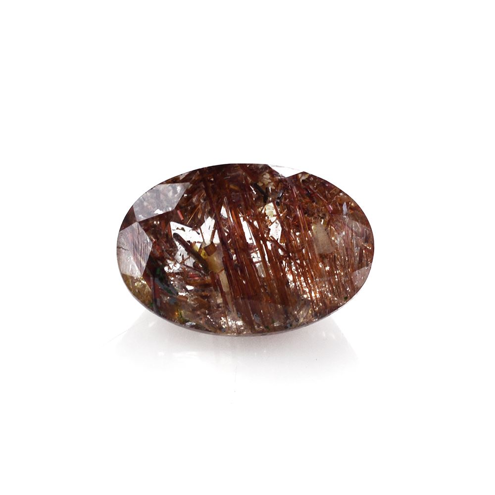 RED RUTILE QUARTZ CUT OVAL 12X8MM 3.77 Cts.