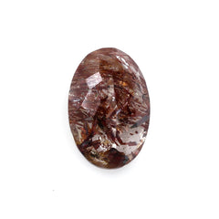 RED RUTILE QUARTZ CUT OVAL 12X8MM 3.77 Cts.