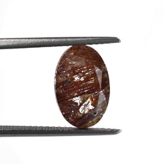 RED RUTILE QUARTZ CUT OVAL 12X8MM 3.77 Cts.