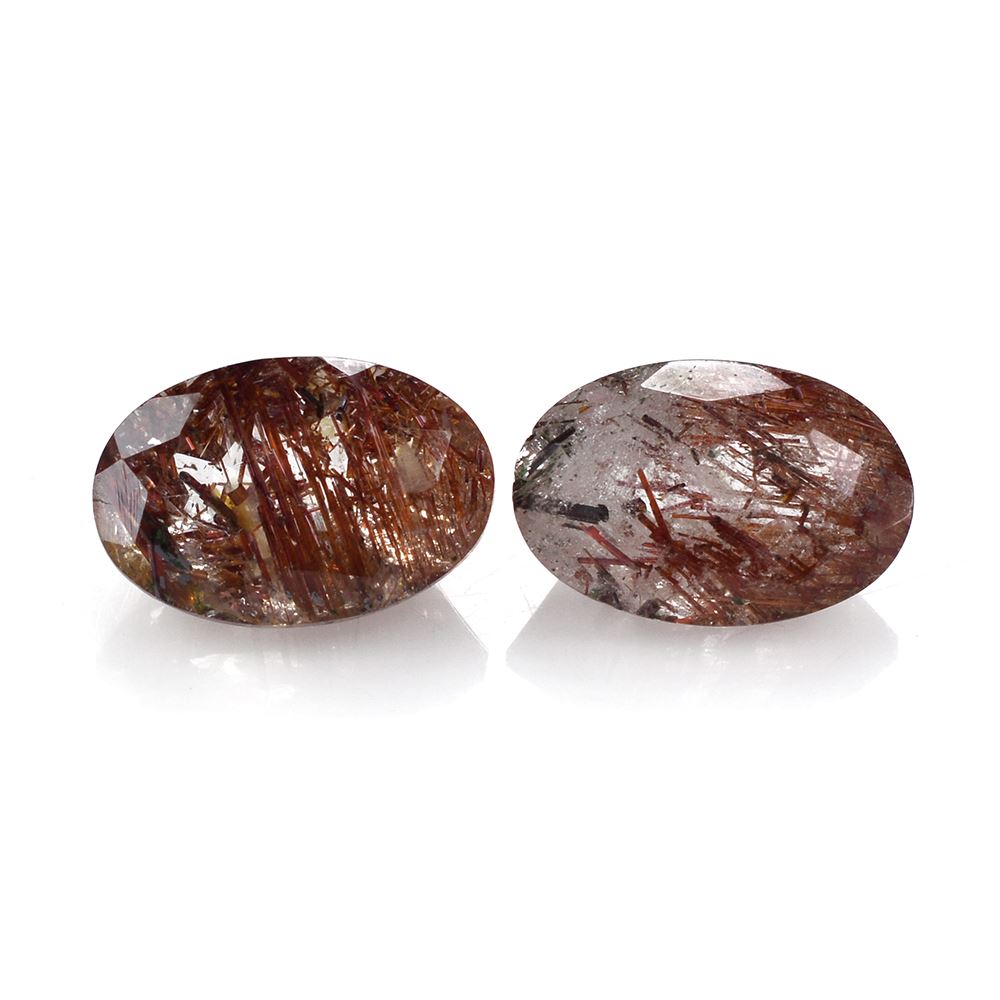 RED RUTILE QUARTZ CUT OVAL 12X8MM 3.77 Cts.