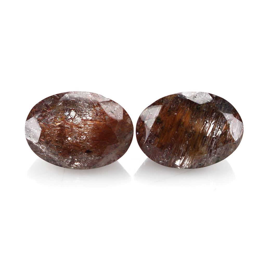 RED RUTILE QUARTZ CUT OVAL 14X10MM 6.60 Cts.