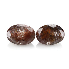 RED RUTILE QUARTZ CUT OVAL 14X10MM 6.60 Cts.
