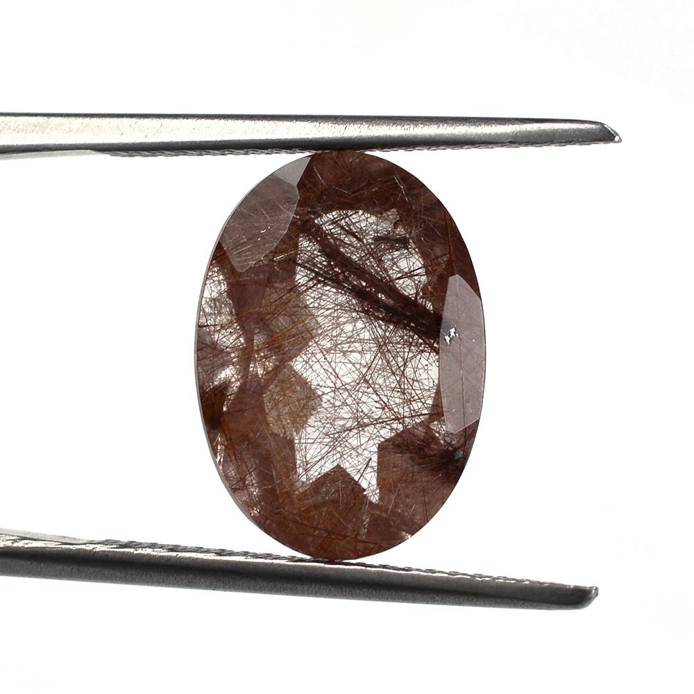 RED RUTILE QUARTZ CUT OVAL 14X10MM 5.07 Cts.